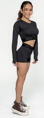 Fitness T-Shirt Nebbia Long Sleeve Crop Top INTENSE Perform Black - 5