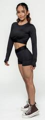 Fitness T-Shirt Nebbia Long Sleeve Crop Top INTENSE Perform Black - 6