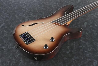 Fretless E-Bass Ibanez SRH500F-NNF Natural Browned Burst Flat Fretless E-Bass - 1