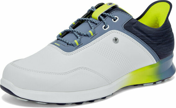 Calzado de golf para hombres Footjoy Stratos Mens Golf Shoes White/Navy/Green 42,5 - 2