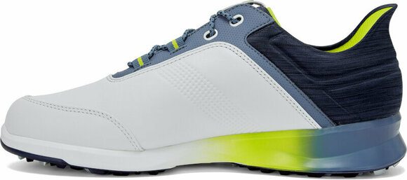 Chaussures de golf pour hommes Footjoy Stratos Mens Golf Shoes White/Navy/Green 42,5 - 3