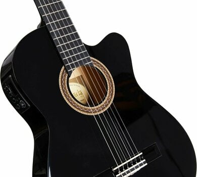 Classical Guitar with Preamp Valencia VC104TCE 4/4 Black - 7