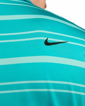 Polo-Shirt Nike Dri-Fit Tour Mens Striped Golf Polo Teal Nebula/Jade Ice/Black 2XL - 4
