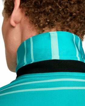Polo Shirt Nike Dri-Fit Tour Mens Striped Golf Polo Teal Nebula/Jade Ice/Black 2XL - 6