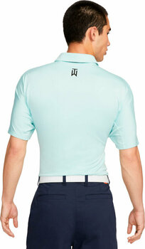Poloshirt Nike Dri-Fit Tiger Woods Mens Striped Golf Polo Jade Ice/Geode Teal/Summit White/Black L - 2