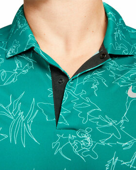 Polo-Shirt Nike Dri-Fit ADV Tiger Woods Mens Golf Polo Geode Teal/White 2XL - 4