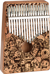Kalimba Sela Art Series 17 Little Monster Laser Kalimba - 1