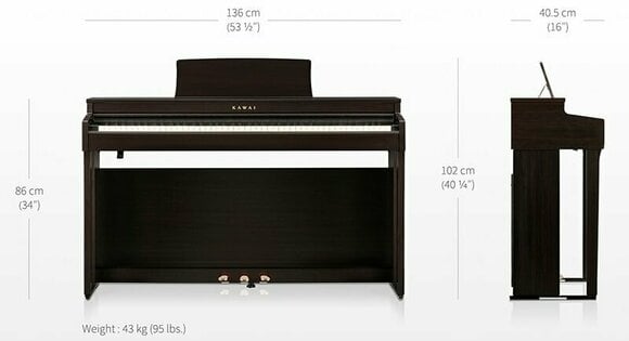 Piano numérique Kawai CN201 Premium Rosewood Piano numérique - 4