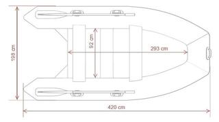 Gumenjak Gladiator Gumenjak B420AL Red/Black 420 cm - 6