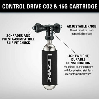 Bomba de CO2 Lezyne Control Drive CO2 Head Only Neoprene Red/Hi Gloss Bomba de CO2 - 3