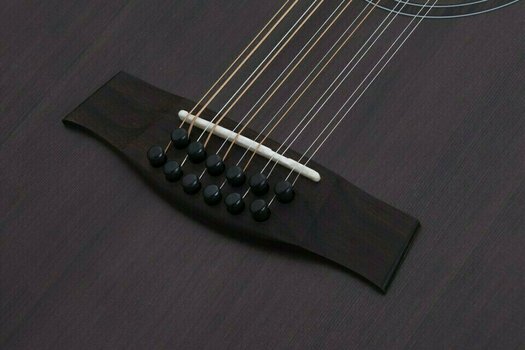 12-snarige elektrisch-akoestische gitaar Schecter Orleans Studio-12 SeeThru Black - 5