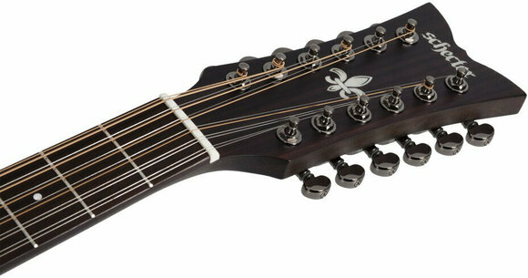 12-string Acoustic-electric Guitar Schecter Orleans Studio-12 SeeThru Black - 7