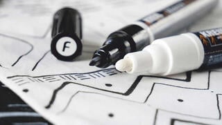 Filzstift Kreul 92751 Textile Marker Black & White Set Set Textilmarker 2 mm Black & White 4 Stck - 1