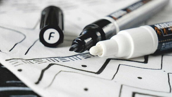Felt-Tip Pen Kreul 92751 Textile Marker Black & White Set Black & White 4 pcs - 2