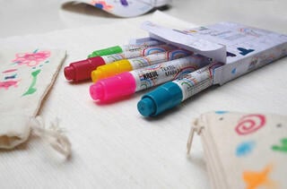 Feutre à point Kreul 90719 Textile Marker Set Junior Ensemble de marqueurs textiles 2-4 mm 5 pièces - 1