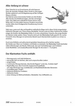 Nodeblad til blæseinstrumenter HAGE Musikverlag Clarinet Fox Volume 1 with CD Musik bog - 3