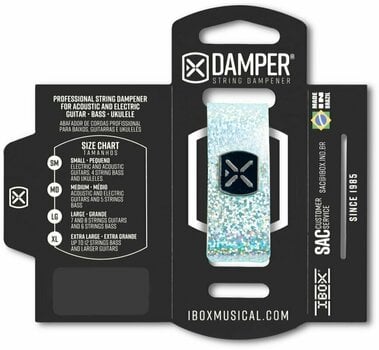Snaardemper iBox DHLG01 Holographic Silver Leather L - 2