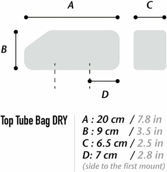 Kolesarske torbe Woho X-Touring Top Tube Bag Dry Cyber Camo Diamond Black 1,1 L - 11