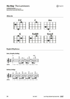 Noten für Gitarren und Bassgitarren HAGE Musikverlag Let's Play Ukulele Pop Rock Hits (2 CDs) - 3