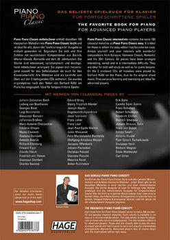 Noty pro klávesové nástroje HAGE Musikverlag Piano Piano Classic Intermediate (3x CD) - 2