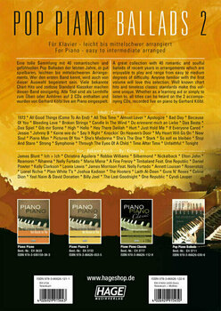 Noder til klaverer HAGE Musikverlag Pop Piano Ballads 2 (2x CD) - 2