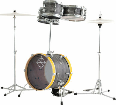 Akustik-Drumset Dixon PODJ516EY Jet Set Plus Shellset Ebony Yellow - 2