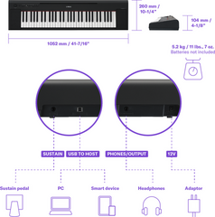 Piano da Palco Yamaha NP-15B Piano da Palco Black - 4