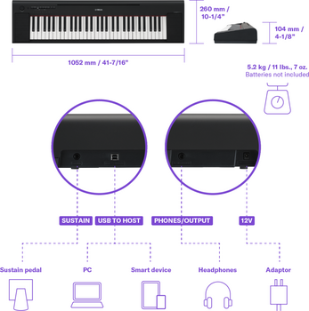 Digitálne stage piano Yamaha NP-15B Digitálne stage piano - 5