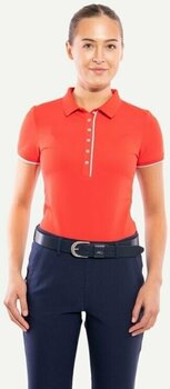 Polo Shirt Kjus Womens Sia Polo S/S Cosmic Red 36 - 7