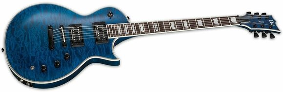 Guitare électrique ESP LTD EC-1000 Piezo QM See Thru Blue - 3