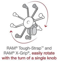 Cycling electronics Ram Mounts X-Grip® Large Phone Mount with RAM® Tough-Strap™ Handlebar Base - 4