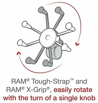 Elektronika rowerowa Ram Mounts X-Grip® Large Phone Mount with RAM® Tough-Strap™ Handlebar Base - 5