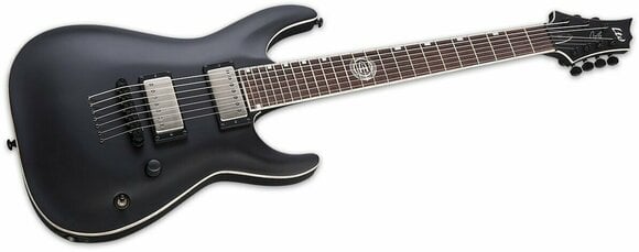 Guitarra elétrica de 7 cordas ESP LTD AJ-7 Black Satin - 2