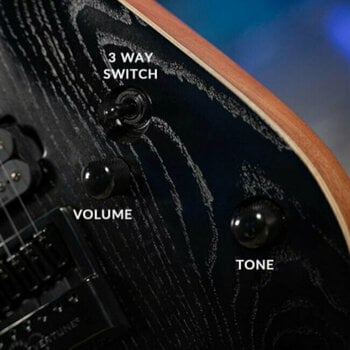 Elektrische gitaar Cort KX 700 EVERTUNE Open Pore Black - 5