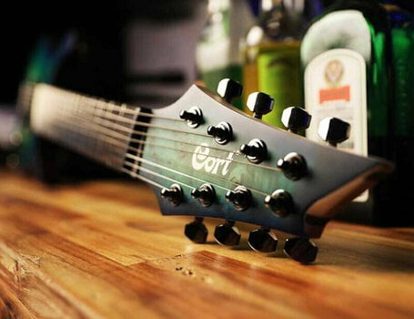 Multi-scale elektrische gitaar Cort KX 508MS II Marina Blue Burst - 11