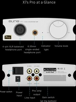 Pré-amplificador de auscultadores Hi-Fi Aune X7s Pro Black - 3