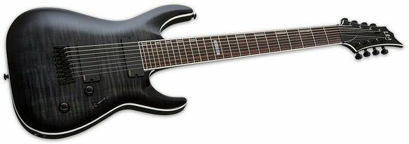 8-strunná elektrická kytara ESP LTD H-408B FM See Thru Black Sunburst - 2