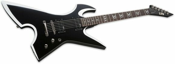 Electric guitar ESP LTD MAX-200 RPR Black with White Bevels - 2