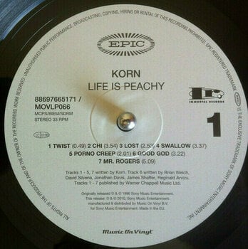 Schallplatte Korn - Life Is Peachy (180g) (LP) - 2