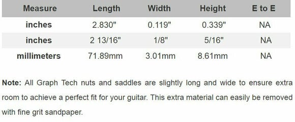 Reserveonderdeel voor gitaar Graphtech PQ-9272-C0 Wit - 2
