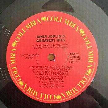 Vinyl Record Janis Joplin Janis Joplin's Greatest Hits (LP) - 3