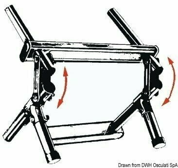 Segelzubehör Osculati Foldable Transom Ladder Inox - 4 st. - 4