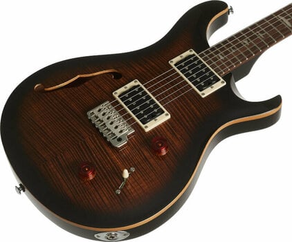 Guitare électrique PRS SE Custom 22 Semi-Hollow Violin Top Carve Black Gold Sunburst - 3