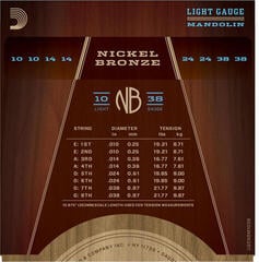 Cordes de mandolines D'Addario NBM1038 Cordes de mandolines - 2