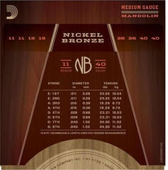 Cordes de mandolines D'Addario NBM1140 Cordes de mandolines - 2