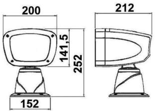 Boat Exterior Light Osculati Spotlight HID 12 V White Boat Exterior Light - 2