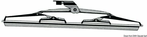 Luk pokładowy Osculati Stainless Steel windshield blade with silicone flap 559 mm - 2