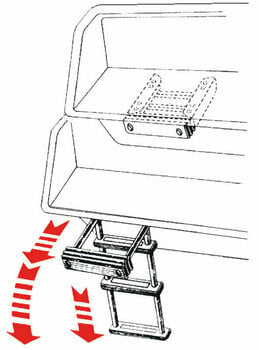 Lodný rebrík, lávka Osculati Underplatform Ladder 3 st. - Inox - 2