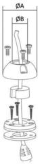 Kabeldoorvoer Scanstrut  IP68 Vertical Entry Cable Seal Stainless Steel - 1