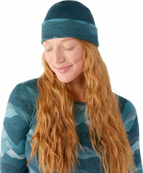 Beanie Smartwool Thermal Merino Reversible Cuffed Beanie Twilight Blue MTN Scape One Size Beanie - 2